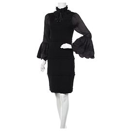 Robe midi noire Nina Ricci Noir