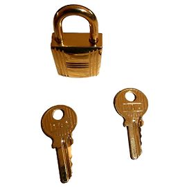 Cadeado de aço dourado Hermès para bolsa hermès kelly, Gold hardware