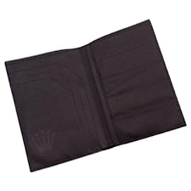 Rolex vertical brown leather wallet Brown