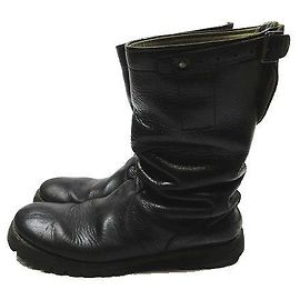 [Used] ANN DEMEULEMEESTER Leather Engineer Boots Shoes Black Black