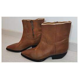Saint Laurent-Theo Boots-Cognac,Chestnut,Light brown