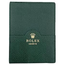 Rolex-PORTE-CARTES ROLEX CUIR VERT-Vert