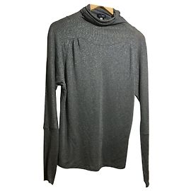 Armani Jeans Strick-Poloneck aus Viskose in Silber Silber