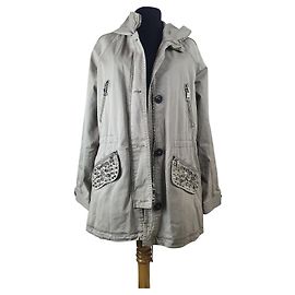 Blonde No.8 Parka Jacket Grey Cotton Grey