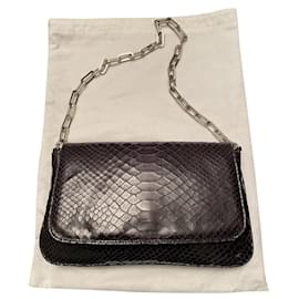 Autre Marque Pochette KALLISTÈ en python noir Noir