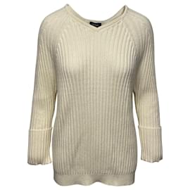 Max & Co Strickpullover in Creme Viskose Weiß Roh
