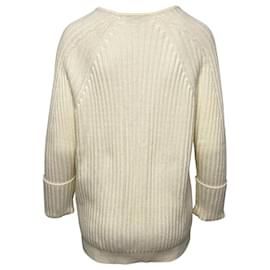 Max & Co-Max & Co Knit Sweater in Cream Viscose-White,Cream