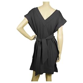 Diane Von Furstenberg-DVF Diane Von Furstenberg Novo vestido túnica Tasha cinza com cinto para cobrir Sz S-Cinza