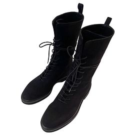 Bottines Khaite Conley en daim noir Noir