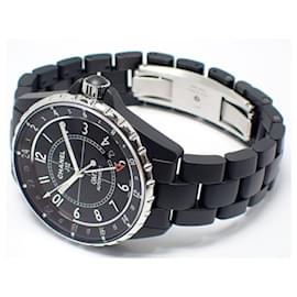 Chanel-Chanel J12 GMT Mat black ceramic Genuine goods H3101 Mens-Black
