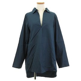 [Gebraucht] Acne Studios Lain Pop PSS16 Hemd Skipper Langarm Pullover Long Tail Blau Grün