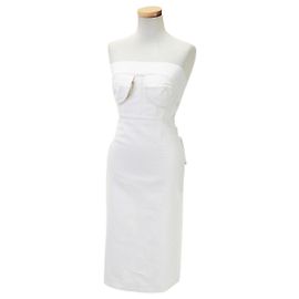 [Gebraucht] Acne Studios Maden Drill SS14  Nacktes Top Kleid Damen Weiß