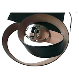 Chanel-CHANEL Cintura con fibbia CHANEL B LOGO.E-Nero