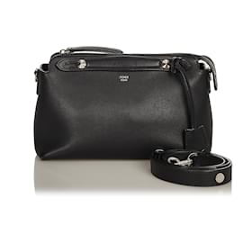 Fendi-Cartable en cuir Fendi By The Way noir-Noir