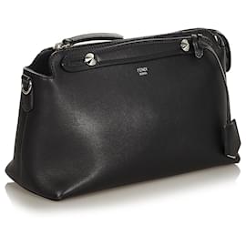 Fendi-Cartable en cuir Fendi By The Way noir-Noir