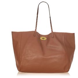 Sacola de couro Mulberry Brown Bayswater Marrom