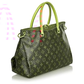 Louis Vuitton-Louis Vuitton Brown Monogram Pallas MM Satchel-Brown,Pink