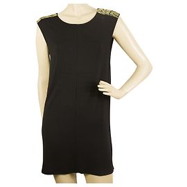 Philipp Plein preto modal nas costas cruzadas com design embelezado minivestido sz S Preto