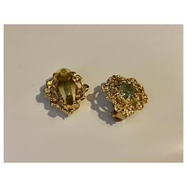 Christian Lacroix-Vintage Lacroix gold plated turquoise heart earrings-Turquoise