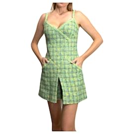 Chanel-Chanel 2019 shorts jumpsuit in lime green tweed-Green