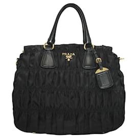 Prada-Classic Black Nylon Bag-Black