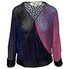 Diane Von Furstenberg Blusa semitrasparente in viscosa nera Nero