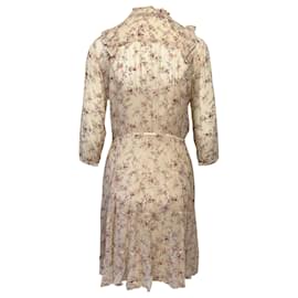 Polo Ralph Lauren-Polo Ralph Lauren Kleid mit langen Ärmeln und Blumen-Mehrfarben