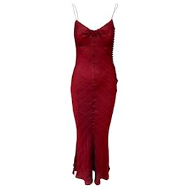 Christian Dior-Christian Dior Maxi Dress in Red Silk-Red