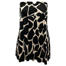 Moschino-Moschino Cheap and Chic Pleated Skirt in Animal Print Rayon-Multiple colors