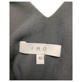 Iro-Iro Lebeca Mini-robe effet portefeuille à épaules dénudées en polyester noir-Noir