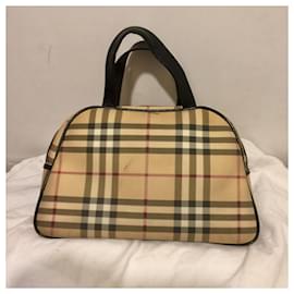Burberry-Vintage nova check top handle handbag-Multiple colors