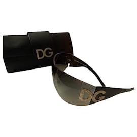 Occhiali da sole Dolce & Gabbana neri e argentati in plastica Nero Argento
