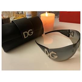 Dolce & Gabbana-Oculos escuros-Preto,Prata