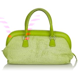 Fendi-Sac à main en paille marron Fendi Selleria-Marron,Beige,Orange
