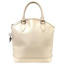 Louis Vuitton-Louis Vuitton White Epi Lockit Vertical-White