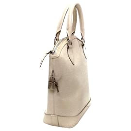 Louis Vuitton-Louis Vuitton White Epi Lockit Vertical-White