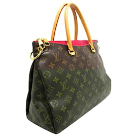 Louis Vuitton-Louis Vuitton Brown Monogram Pallas Satchel-Brown,Red,Dark red