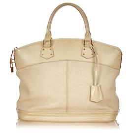 Louis Vuitton-Louis Vuitton White Suhali Lockit MM-White