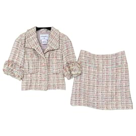 Chanel-7,2K$ Rose Garden Tweed-Anzug-Mehrfarben 