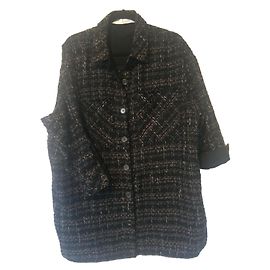 Camicia Iro Oversize Nera in Viscosa Nero