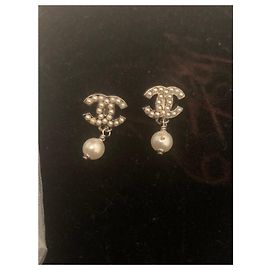 Chanel Earrings Silver hardware