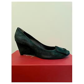 Roger Vivier-Calcanhares-Verde escuro