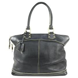 Louis Vuitton-Black Suhali Leather Lockit GM Dome Bag-Other
