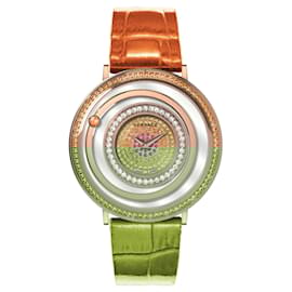 Versace-Venus Diamond Leather Watch-Pink
