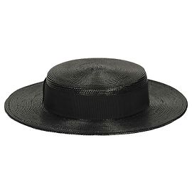 Saint Laurent Strohbootshut Schwarz