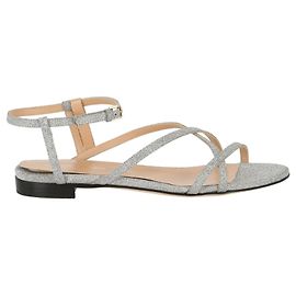 Sergio Rossi Sandálias Bon Ton Glitter Prata Metálico