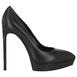 Saint Laurent Janis Leather Platform Pumps Black