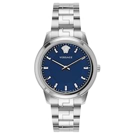 Versace-Greca Bracelet Watch-Silvery,Metallic