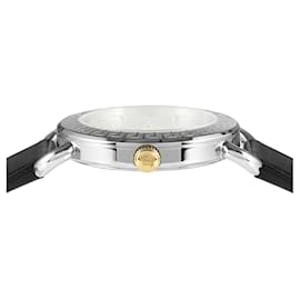 Versace-Medusa Leather Watch-Metallic