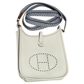 Hermès Mini Evelyne Blanco